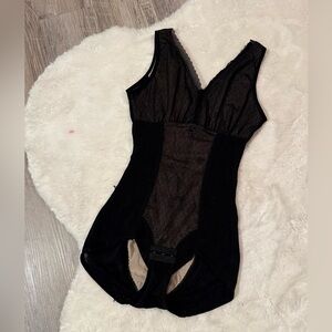 Black Sheer Bodysuit undergarment NWOT